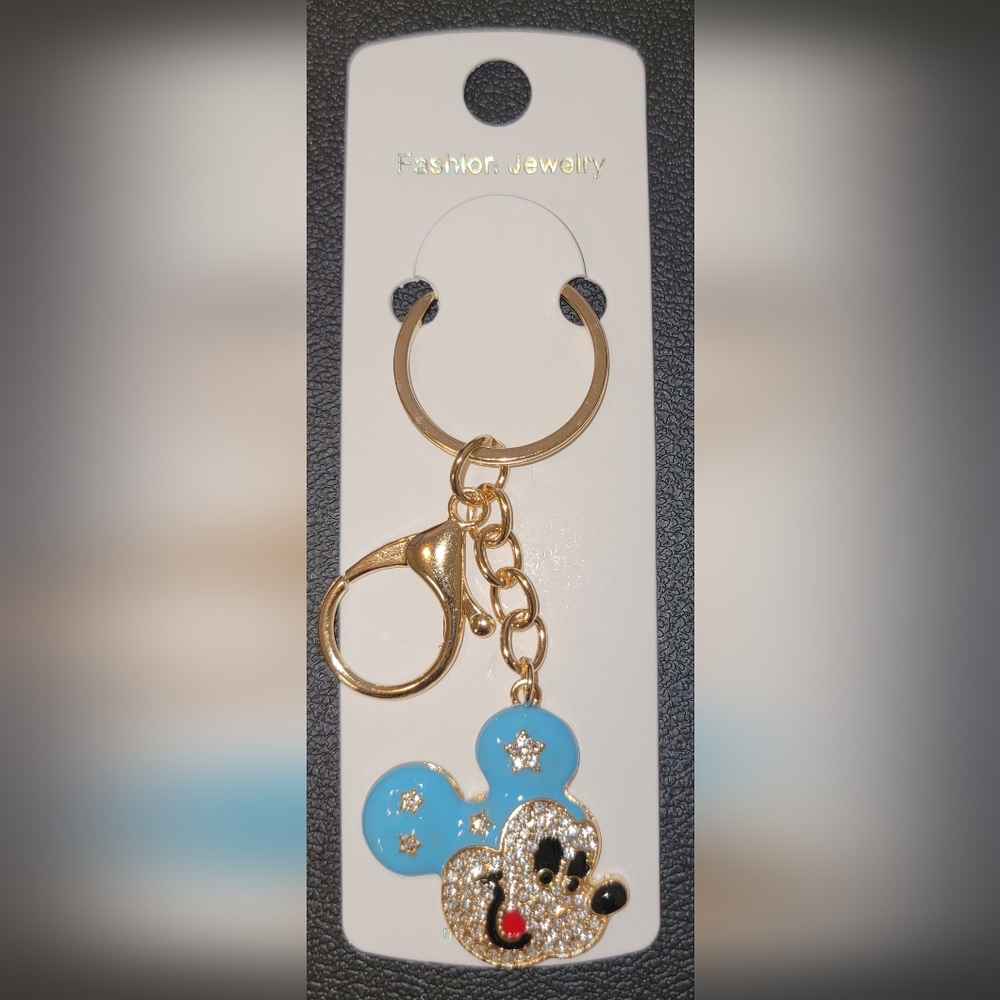 Light Blue Mickey Keychain/Bag Charm